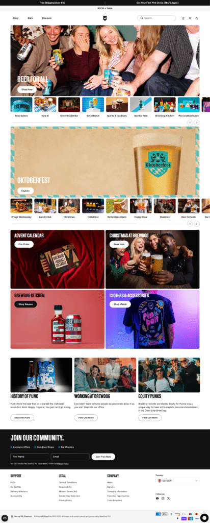 BrewDog Shopify Store Developed by DigiSparkzz
